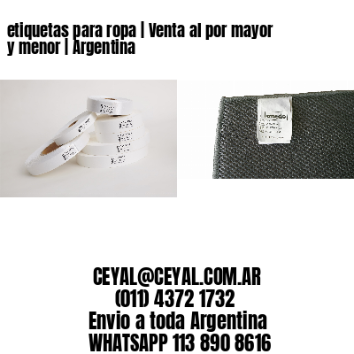 etiquetas para ropa | Venta al por mayor y menor | Argentina