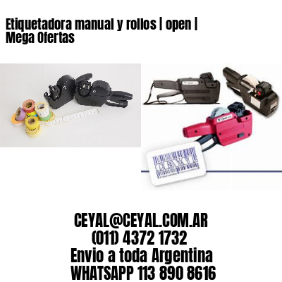 Etiquetadora manual y rollos | open | Mega Ofertas