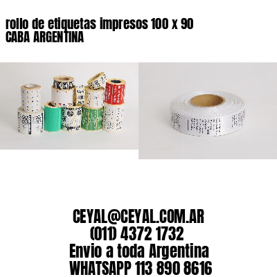 rollo de etiquetas impresos 100 x 90 CABA ARGENTINA