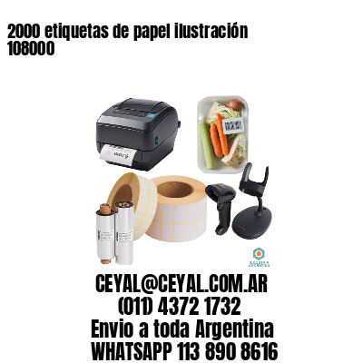 2000 etiquetas de papel ilustración 108000