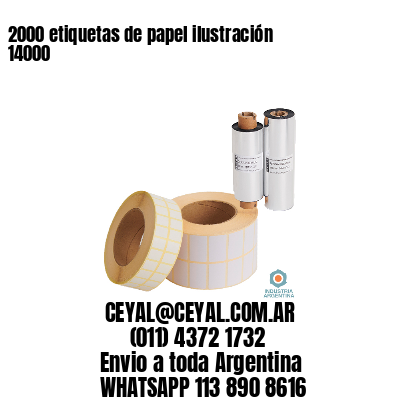 2000 etiquetas de papel ilustración 14000