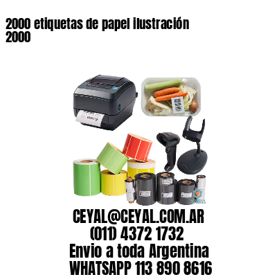 2000 etiquetas de papel ilustración 2000