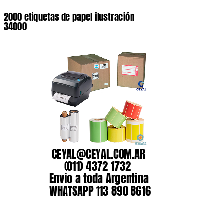 2000 etiquetas de papel ilustración 34000
