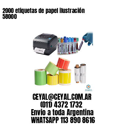 2000 etiquetas de papel ilustración 58000