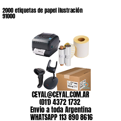 2000 etiquetas de papel ilustración 91000