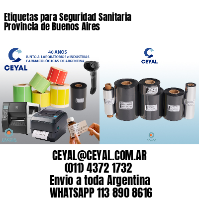 Etiquetas para Seguridad Sanitaria Provincia de Buenos Aires