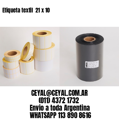 Etiqueta textil  21 x 10