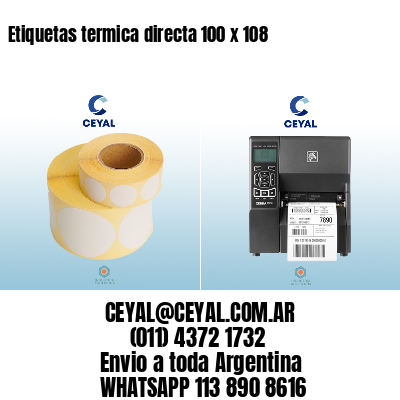 Etiquetas termica directa 100 x 108
