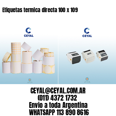 Etiquetas termica directa 100 x 109