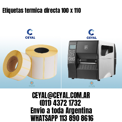 Etiquetas termica directa 100 x 110