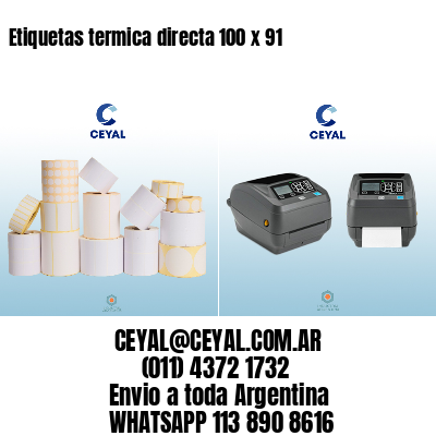 Etiquetas termica directa 100 x 91