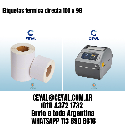 Etiquetas termica directa 100 x 98