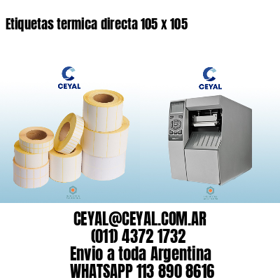 Etiquetas termica directa 105 x 105