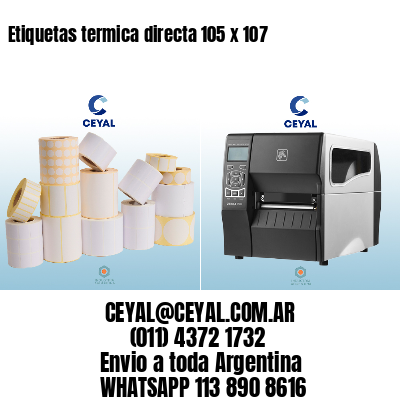 Etiquetas termica directa 105 x 107