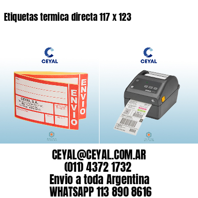 Etiquetas termica directa 117 x 123