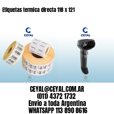Etiquetas termica directa 118 x 121