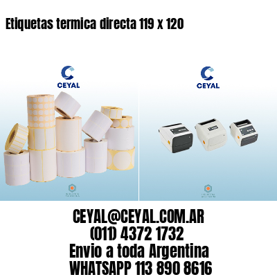 Etiquetas termica directa 119 x 120
