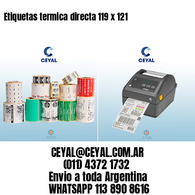 Etiquetas termica directa 119 x 121