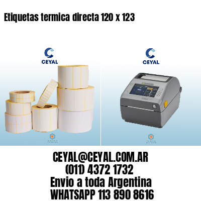 Etiquetas termica directa 120 x 123