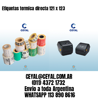 Etiquetas termica directa 121 x 123