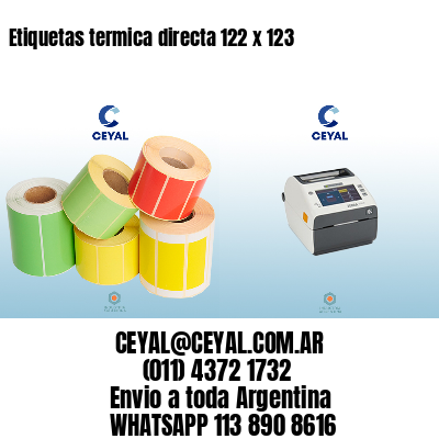 Etiquetas termica directa 122 x 123