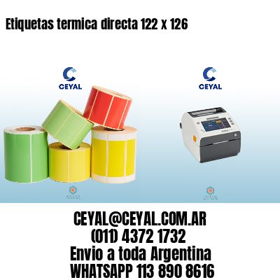Etiquetas termica directa 122 x 126