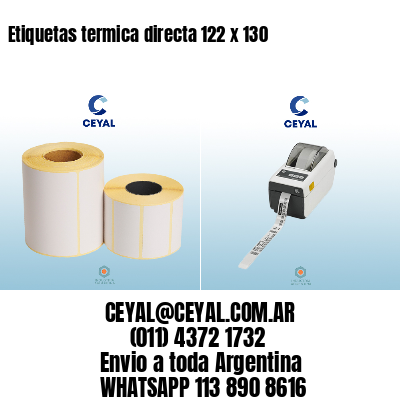 Etiquetas termica directa 122 x 130