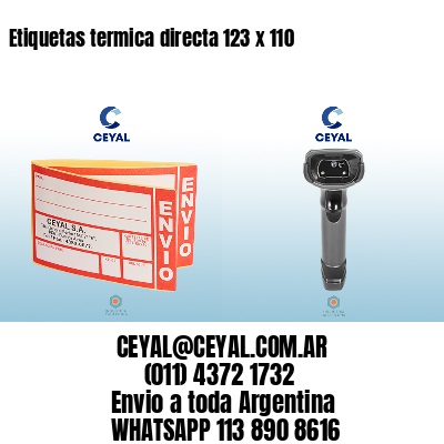 Etiquetas termica directa 123 x 110