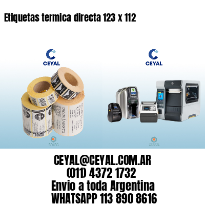 Etiquetas termica directa 123 x 112