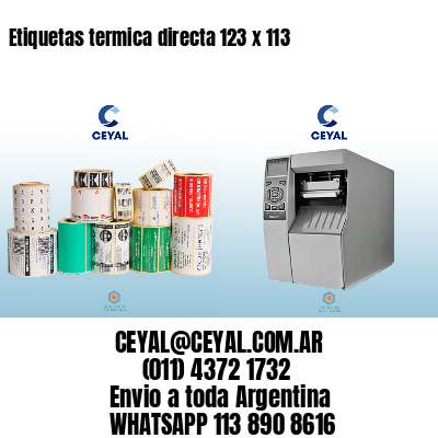 Etiquetas termica directa 123 x 113