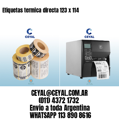Etiquetas termica directa 123 x 114