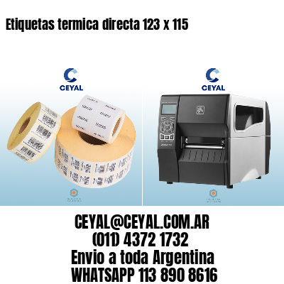 Etiquetas termica directa 123 x 115