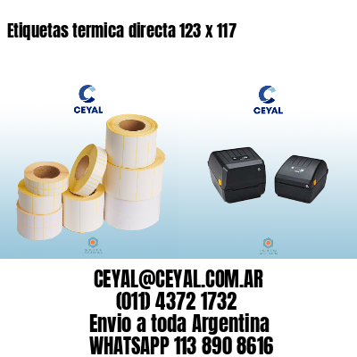 Etiquetas termica directa 123 x 117