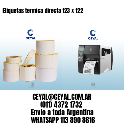 Etiquetas termica directa 123 x 122