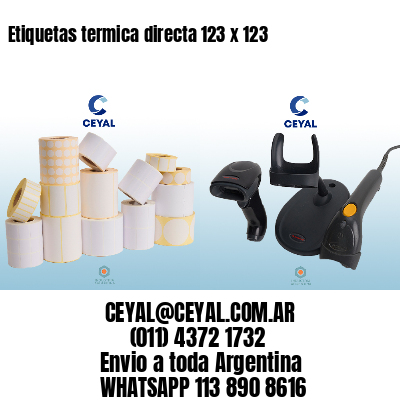 Etiquetas termica directa 123 x 123