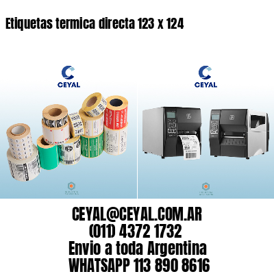 Etiquetas termica directa 123 x 124