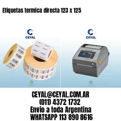 Etiquetas termica directa 123 x 125