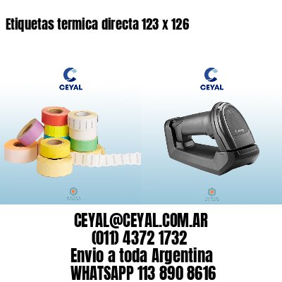 Etiquetas termica directa 123 x 126