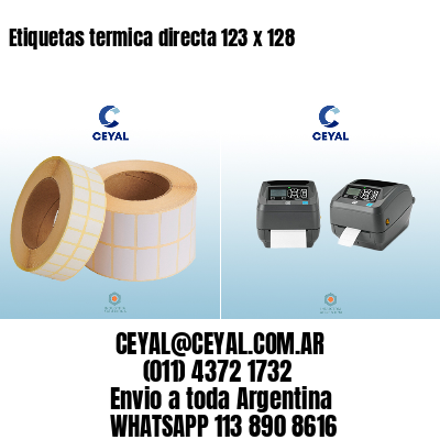 Etiquetas termica directa 123 x 128