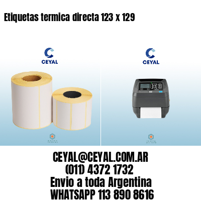 Etiquetas termica directa 123 x 129