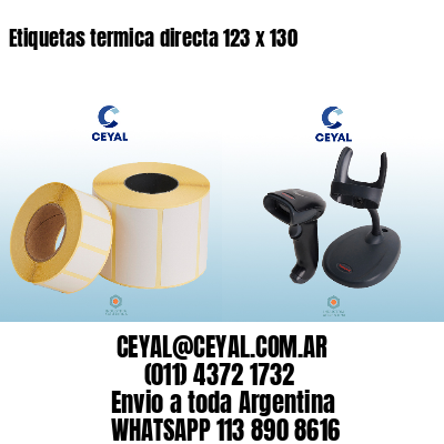 Etiquetas termica directa 123 x 130