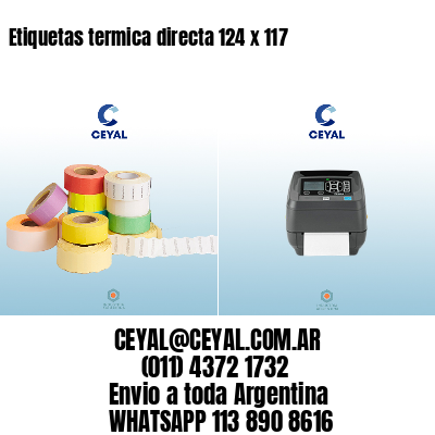 Etiquetas termica directa 124 x 117