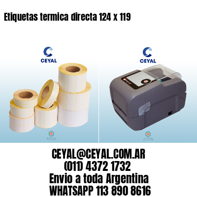 Etiquetas termica directa 124 x 119