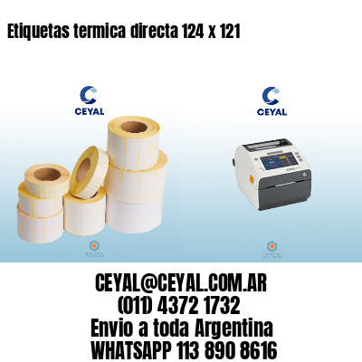 Etiquetas termica directa 124 x 121