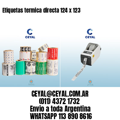 Etiquetas termica directa 124 x 123