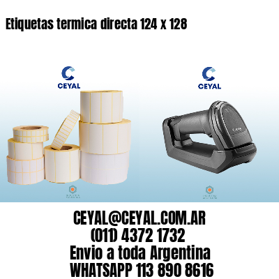 Etiquetas termica directa 124 x 128