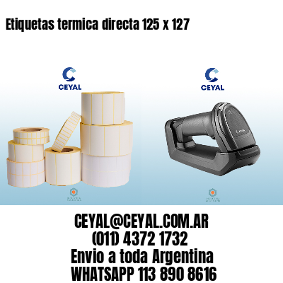 Etiquetas termica directa 125 x 127