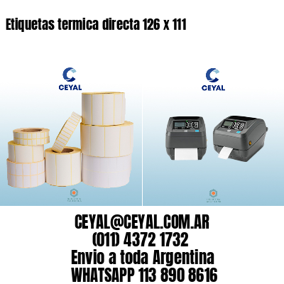 Etiquetas termica directa 126 x 111