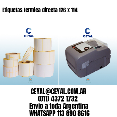 Etiquetas termica directa 126 x 114