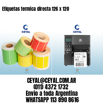Etiquetas termica directa 126 x 120